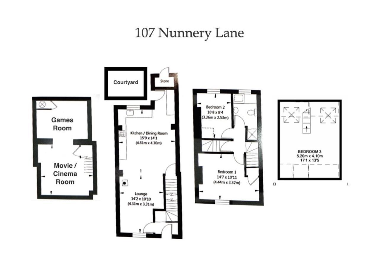 Вилла Spencer House & 107 & 109 Nunnery Lane Йорк Экстерьер фото