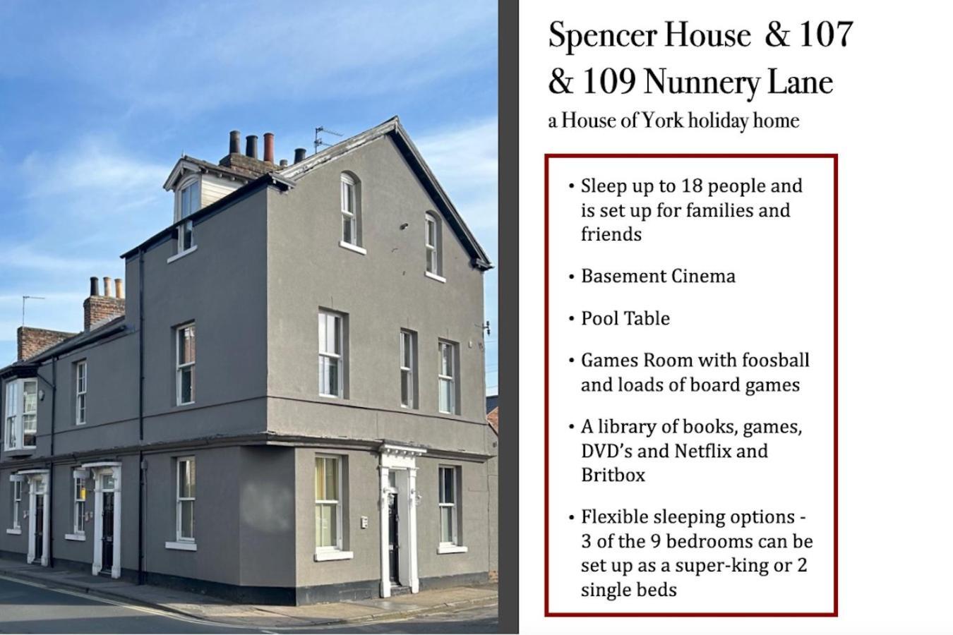 Вилла Spencer House & 107 & 109 Nunnery Lane Йорк Экстерьер фото